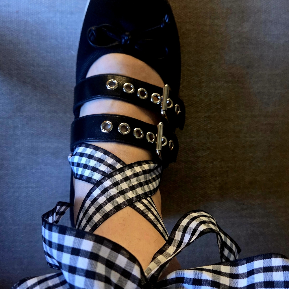 Black and White Checkered Women's New Shoes 7.5